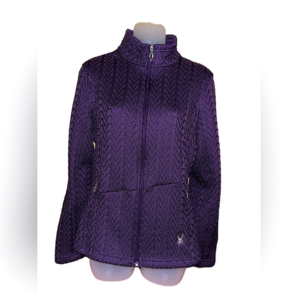 Spyder cable knit core sweater jacket